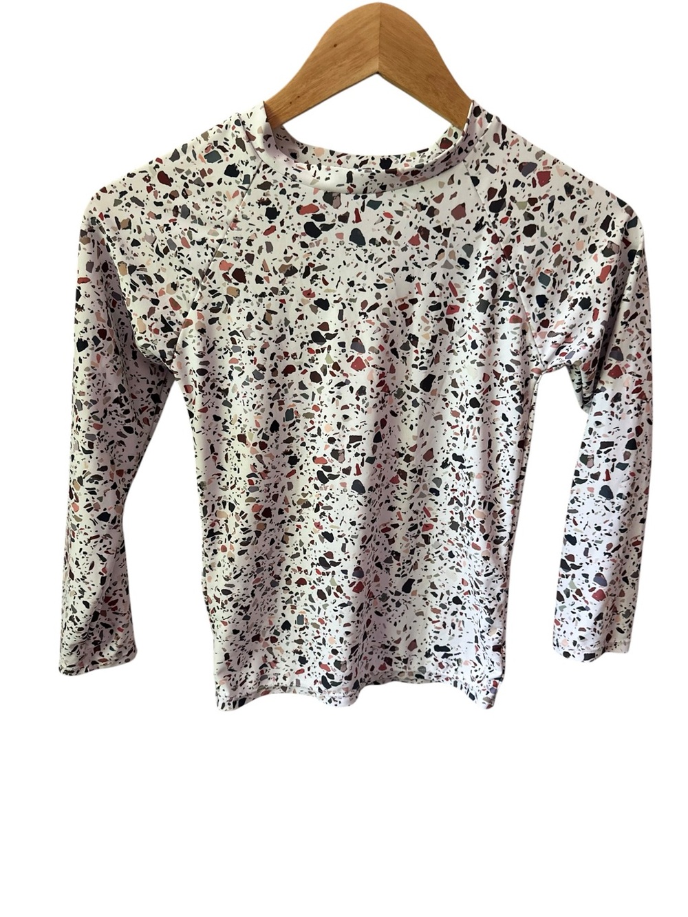 Current Tyed Terrazzo Print Rash Guard Size 8/9